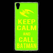 Coque Sony Xperia Z2 Keep Calm Call Batman Vert pomme