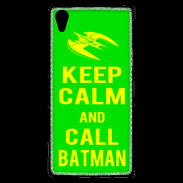 Coque Sony Xperia Z2 Keep Calm Call Batman Vert