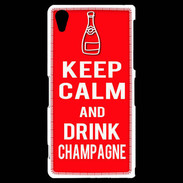Coque Sony Xperia Z2 Keep Calm Drink champagne Rouge
