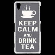 Coque Sony Xperia Z2 Keep Calm Drink Tea Gris