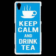 Coque Sony Xperia Z2 Keep Calm Drink Tea Cyan