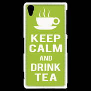 Coque Sony Xperia Z2 Keep Calm Drink Tea Vert pomme