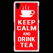 Coque Sony Xperia Z2 Keep Calm Drink Tea Rouge