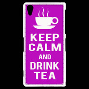 Coque Sony Xperia Z2 Keep Calm Drink Tea Violet