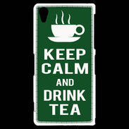 Coque Sony Xperia Z2 Keep Calm Drink Tea Vert