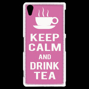 Coque Sony Xperia Z2 Keep Calm Drink Tea Rose