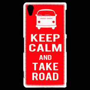 Coque Sony Xperia Z2 Keep Calm Take Road Rouge