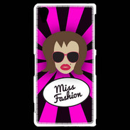 Coque Sony Xperia Z2 Miss Fashion Chatain