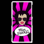 Coque Sony Xperia Z2 Miss Swag Brune