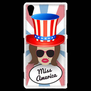 Coque Sony Xperia Z2 Miss USA Chatain