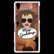Coque Sony Xperia Z2 Miss Guadeloupe Chatain