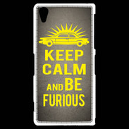 Coque Sony Xperia Z2 Keep Calm and Be Furious Gris