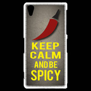 Coque Sony Xperia Z2 Keep Calm and Be Spicy Gris