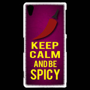 Coque Sony Xperia Z2 Keep Calm and Be Spicy Rose