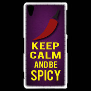 Coque Sony Xperia Z2 Keep Calm and Be Spicy Violet