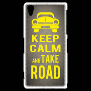 Coque Sony Xperia Z2 Keep Calm and Take o road 2 Gris