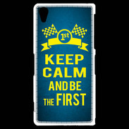 Coque Sony Xperia Z2 Keep Calm and Be the First Bleu