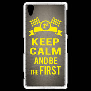 Coque Sony Xperia Z2 Keep Calm and Be the First Gris