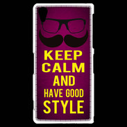 Coque Sony Xperia Z2 Keep Calm and Have a good Style Rose