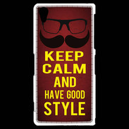 Coque Sony Xperia Z2 Keep Calm and Have a good Style Rouge