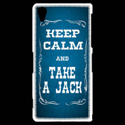 Coque Sony Xperia Z2 Keep Calm and Take Jack Bleu