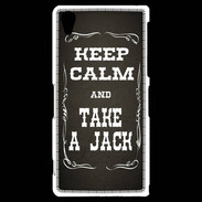 Coque Sony Xperia Z2 Keep Calm and Take Jack Gris