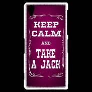Coque Sony Xperia Z2 Keep Calm and Take Jack Rose