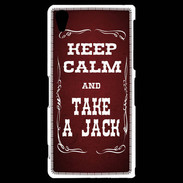 Coque Sony Xperia Z2 Keep Calm and Take Jack Rouge