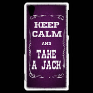 Coque Sony Xperia Z2 Keep Calm and Take Jack Violet