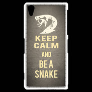 Coque Sony Xperia Z2 Keep Calm and Be a Snake Gris