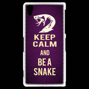 Coque Sony Xperia Z2 Keep Calm and Be a Snake Violet