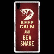 Coque Sony Xperia Z2 Keep Calm and Be a Snake Rouge