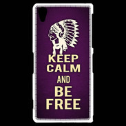 Coque Sony Xperia Z2 Keep Calm and Be Free Violet