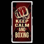 Coque Sony Xperia Z2 Keep Calm and Boxing Rouge