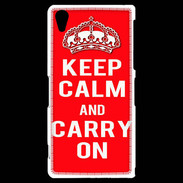 Coque Sony Xperia Z2 Keep Calm and Carry on Rouge