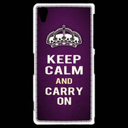 Coque Sony Xperia Z2 Keep Calm and Carry on Violet