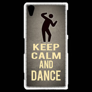 Coque Sony Xperia Z2 Keep Calm and Dance Gris
