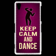 Coque Sony Xperia Z2 Keep Calm and Dance Rose