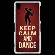 Coque Sony Xperia Z2 Keep Calm and Dance Rouge