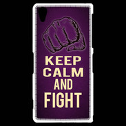 Coque Sony Xperia Z2 Keep Calm and Fight Violet