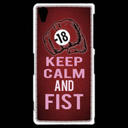 Coque Sony Xperia Z2 Keep Calm and Fist Rouge