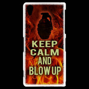 Coque Sony Xperia Z2 Keep Calm and Grenade Feu