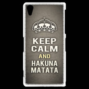 Coque Sony Xperia Z2 Keep Calm and Hakuna Matata Gris