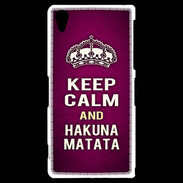 Coque Sony Xperia Z2 Keep Calm and Hakuna Matata rose