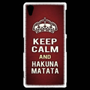 Coque Sony Xperia Z2 Keep Calm and Hakuna Matata Rouge