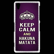 Coque Sony Xperia Z2 Keep Calm and Hakuna Matata Violet