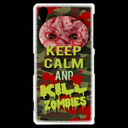 Coque Sony Xperia Z2 Keep Calm and Kill Zombies camouflage