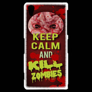 Coque Sony Xperia Z2 Keep Calm and Kill Zombies Rouge