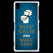 Coque Sony Xperia Z2 Keep Calm and Make cake Bleu