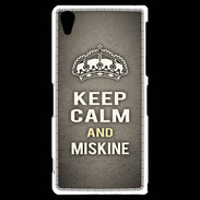 Coque Sony Xperia Z2 Keep Calm and Miskine Gris